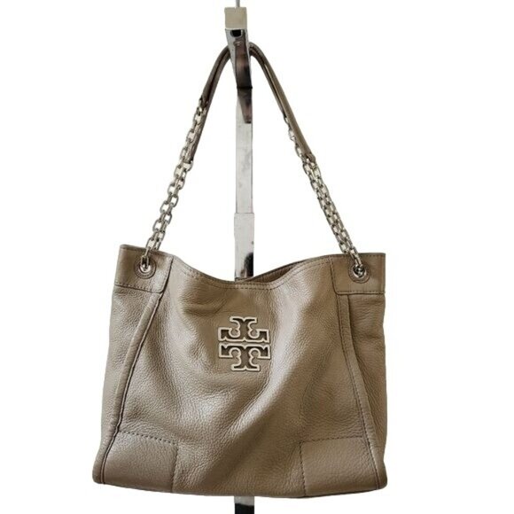 Tory Burch Britten Nude/ grey bag